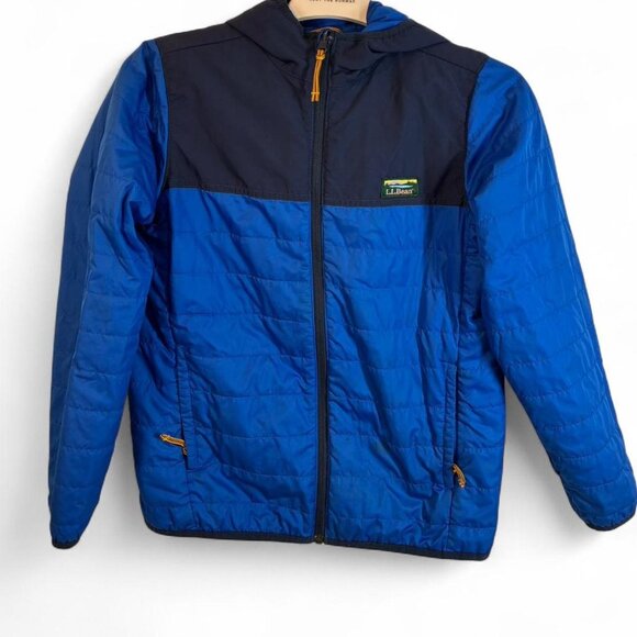 Children’s L.L. Bean Blue and Black Light Puffer Jacket, Size L (14-16) - Picture 1 of 8